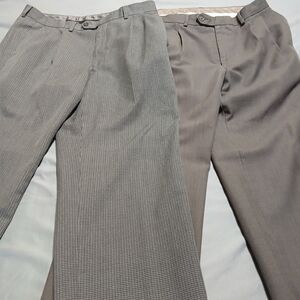 Lauren Ralph Lauren Dress Pants Lot (2) Mens 34x32 Pleated Cuffed Classic Preppy